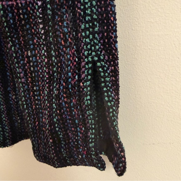 Vintage Handmade Woven Knit Ombre Pleated Elastic Waist Skirt S/M - Picture 4 of 8